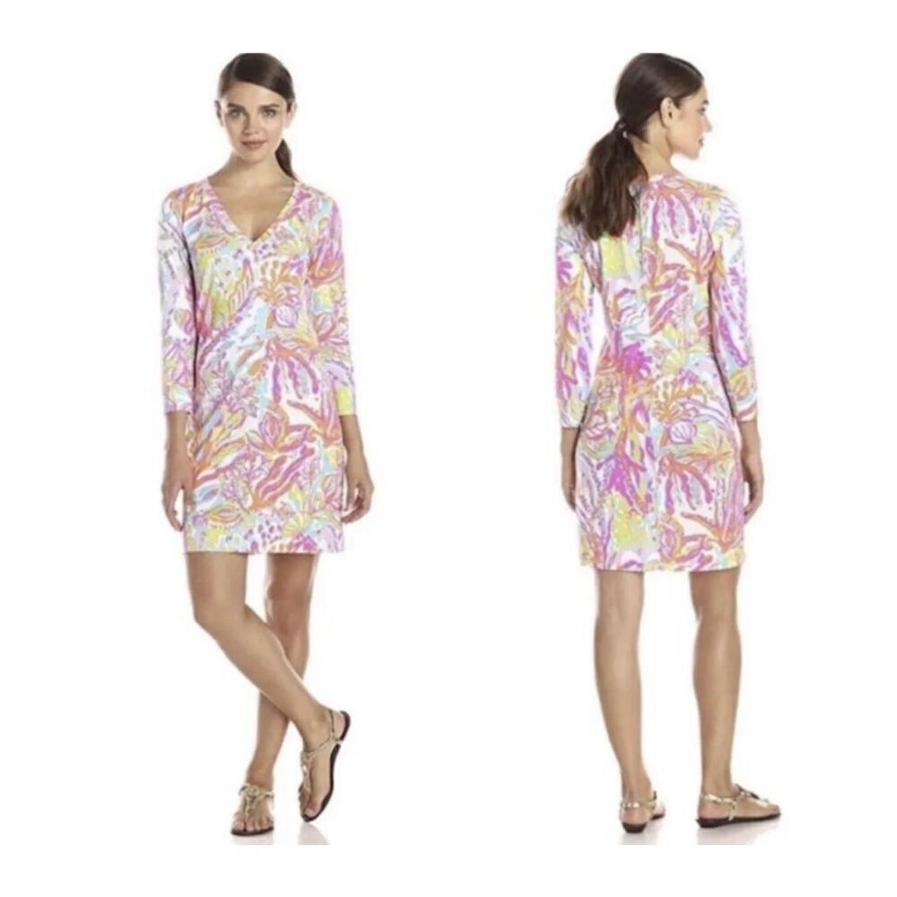 Lilly Pulitzer Christie Dress “Scuba to Cuba” Pima Cotton Women’s Size Medium